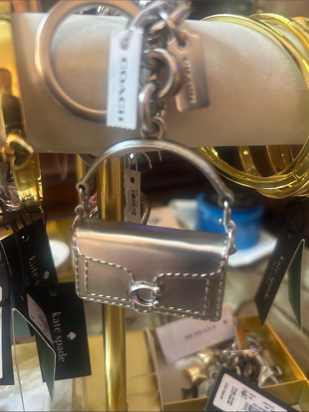 Coach Authentic Stamped coach, tabby bag charm silver retail $128